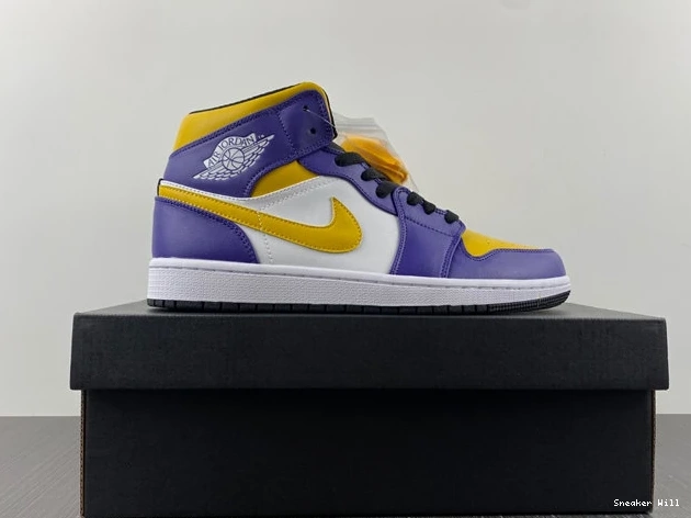 435 Jordan 1 Lakers 8617 Mid DQ8426- Fashionable 0531